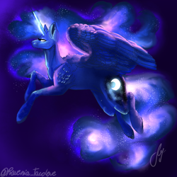 Size: 1100x1100 | Tagged: safe, artist:jinagrey119, princess luna, alicorn, pony, female, mare, solo