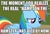 Size: 587x394 | Tagged: safe, rainbow dash, pegasus, pony, feels, hampton the hamster, hamster dance, obligatory pony, roflbot, sad, solo, text, tfw