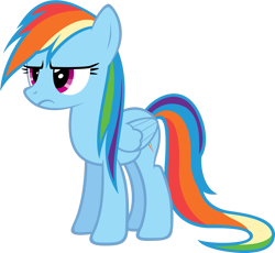 Size: 1359x1249 | Tagged: safe, artist:zacatron94, derpibooru import, rainbow dash, pegasus, pony, annoyed, frown, glare, simple background, solo, tail extensions, transparent background, unamused, vector, wet, wet mane