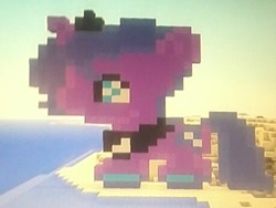 Size: 459x345 | Tagged: safe, artist:theanimefanz, princess luna, alicorn, pony, minecraft, minecraft pixel art, pixel art