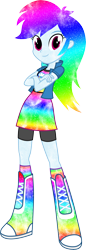 Size: 4209x12280 | Tagged: safe, artist:digiradiance, artist:starbolt-81, derpibooru import, rainbow dash, equestria girls, absurd file size, absurd resolution, galaxy, simple background, solo, transparent background, vector