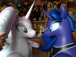 Size: 4032x3024 | Tagged: safe, artist:arniemkii, fleur-de-lis, princess luna, alicorn, horse, pony, unicorn, bootleg, hongyi, inflatable, inflatable toy