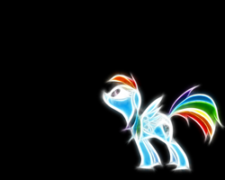 Size: 1280x1024 | Tagged: artist needed, safe, derpibooru import, rainbow dash, pegasus, pony, artifact, fractalius, looking up, neon, solo, wallpaper