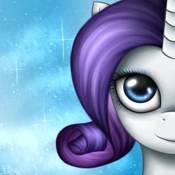 Size: 1800x1800 | Tagged: safe, artist:puggie, rarity, pony, unicorn, avatar, face, half portrait, icon, solo