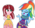 Size: 818x654 | Tagged: safe, artist:berrypunchrules, derpibooru import, gloriosa daisy, rainbow dash, equestria girls, legend of everfree, camp fashion show outfit, rainbow dash always dresses in style, simple background, transparent background