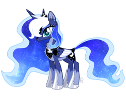 Size: 1324x1030 | Tagged: safe, artist:sugaryicecreammlp, princess luna, alicorn, pony, alternate design, colored wings, multicolored wings, simple background, solo, transparent background, vector