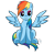 Size: 1024x1024 | Tagged: safe, artist:bigwetwilly2612, rainbow dash, pegasus, pony, female, mare, simple background, solo, transparent background