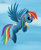 Size: 1080x1315 | Tagged: safe, artist:polex-p, rainbow dash, pegasus, pony, female, mare, simple background, solo