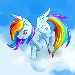 Size: 800x800 | Tagged: safe, artist:atobe333, rainbow dash, pegasus, pony, female, mare, simple background, solo