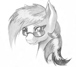 Size: 922x817 | Tagged: safe, artist:clio-syn-ch, artist:synch-anon, rainbow dash, pegasus, pony, bust, monochrome, portrait, solo, sunglasses