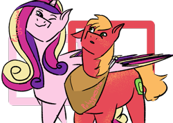 Size: 827x591 | Tagged: safe, artist:lieutenantcactus, artist:polyquestria, big macintosh, princess cadance, alicorn, pony, cadmac, female, infidelity, male, shipping, straight