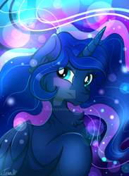 Size: 900x1232 | Tagged: safe, artist:mirry92, princess luna, alicorn, pony, cute, deviantart, female, looking at you, lunabetes, mare, obtrusive watermark, signature, solo, watermark