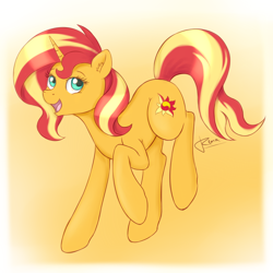 Size: 2000x2000 | Tagged: safe, artist:puggie, sunset shimmer, pony, unicorn, cute, ear fluff, female, high res, mare, open mouth, shimmerbetes, simple background, sketch, solo