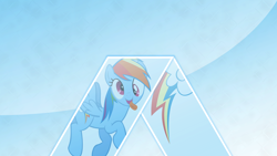 Size: 1920x1080 | Tagged: safe, artist:northwestcore, rainbow dash, pegasus, pony, cutie mark, derp, solo, vector, wallpaper