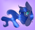 Size: 3000x2574 | Tagged: safe, artist:donnie-moon, princess luna, alicorn, pony, big ears, bust, colored pupils, curved horn, female, gradient background, huge ears, looking at you, mare, redraw, smiling, solo, windswept mane