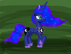 Size: 378x287 | Tagged: safe, artist:platinumdrop, princess luna, alicorn, pony, female, horn, mare, solo