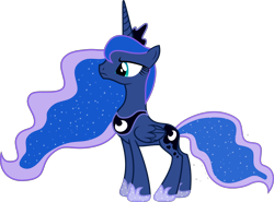 Size: 1804x1333 | Tagged: safe, artist:dashiesparkle, princess luna, alicorn, pony, luna eclipsed, .svg available, cute, ethereal mane, female, hoof shoes, lunabetes, mare, peytral, simple background, solo, starry mane, svg, transparent background, vector