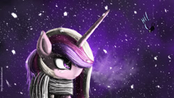 Size: 1920x1080 | Tagged: safe, artist:fearyzy, princess cadance, alicorn, pony, spider, clothes, scarf, snow, solo