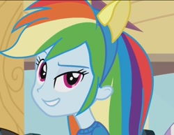 Size: 576x444 | Tagged: safe, screencap, rainbow dash, equestria girls, equestria girls (movie), close-up, dreamworks face, solo, wondercolts