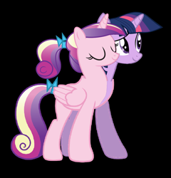 Size: 1181x1229 | Tagged: safe, artist:theunknowenone1, princess cadance, twilight sparkle, twilight sparkle (alicorn), alicorn, pony, fusion, teen princess cadance, we have become one