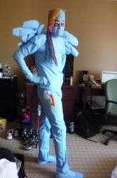 Size: 542x819 | Tagged: safe, rainbow dash, human, cosplay, irl, irl human, nightmare fuel, photo, why sid why