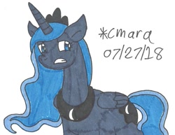 Size: 915x706 | Tagged: safe, artist:cmara, princess luna, alicorn, pony, female, horn, mare, solo, traditional art