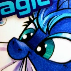 Size: 535x535 | Tagged: safe, artist:andypriceart, idw, princess luna, alicorn, pony, 50th aniversary, cute, lunabetes, nom, snoot