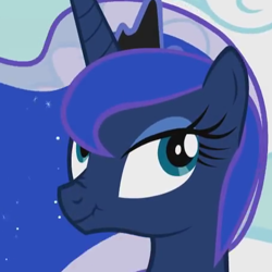 Size: 453x453 | Tagged: safe, artist:forgalorga, princess luna, alicorn, pony, female, mare, reaction image, scrunchy face