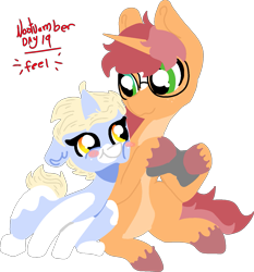 Size: 1251x1344 | Tagged: safe, artist:nootaz, oc, oc only, oc:game guard, oc:nootaz, pony, unicorn, controller, duo, female, gametaz, looking at each other, male, mare, nootvember, nootvember 2019, nuzzling, simple background, stallion, transparent background