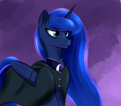 Size: 1920x1680 | Tagged: safe, artist:renarde-louve, princess luna, alicorn, pony, cape, clothes, female, redraw