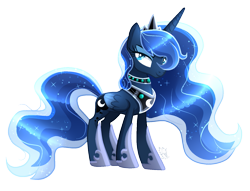 Size: 1581x1205 | Tagged: safe, artist:sugaryicecreammlp, princess luna, alicorn, pony, crown, peytral, regalia, simple background, solo, transparent background