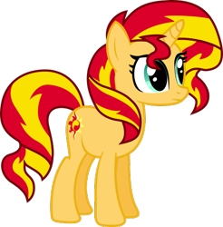 Size: 484x492 | Tagged: safe, artist:lightningbolt, derpibooru exclusive, sunset shimmer, pony, .svg available, cute, frown, hair over one eye, simple background, solo, svg, transparent background, vector