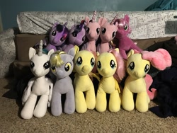 Size: 2048x1536 | Tagged: safe, cheerilee, derpy hooves, fluttershy, princess cadance, princess celestia, twilight sparkle, twilight sparkle (alicorn), alicorn, earth pony, pegasus, pony, build-a-bear, photo, plushie