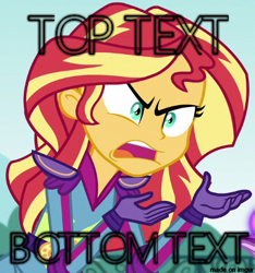 Size: 365x390 | Tagged: safe, edit, edited screencap, screencap, sunset shimmer, equestria girls, friendship games, bottom text, caption, description is relevant, exploitable meme, image macro, imgur, meme, sunset is not willing to learn