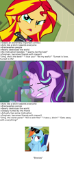 Size: 1280x2960 | Tagged: safe, rainbow dash, starlight glimmer, sunset shimmer, equestria girls, drama, drama bait, hypocrisy, misspelling, op is a cuck, op is still a duck, op is trying to start shit, op started shit, shrug, starlight drama, sunset vs starlight debate, telling lies, text
