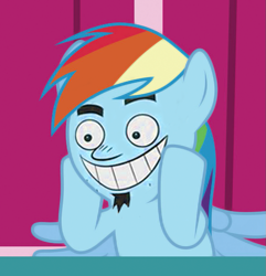 Size: 877x911 | Tagged: safe, edit, rainbow dash, pegasus, pony, dan, dan vs, dashface, so awesome