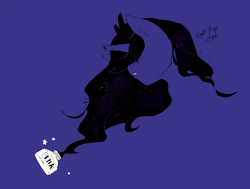 Size: 1720x1300 | Tagged: safe, artist:potetecyu_to, princess luna, alicorn, pony, crown, female, jewelry, mare, regalia, solo