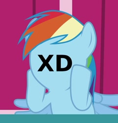 Size: 877x911 | Tagged: safe, edit, rainbow dash, pegasus, pony, so awesome, solo, xd