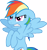 Size: 3827x4095 | Tagged: safe, artist:dabupl, rainbow dash, pegasus, pony, simple background, solo, transparent background, vector