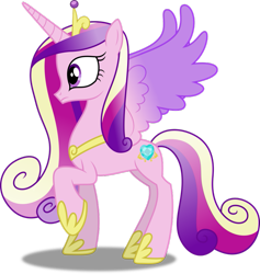 Size: 871x918 | Tagged: source needed, safe, artist:dashiesparkle, princess cadance, alicorn, pony, crown, female, jewelry, mare, raised hoof, regalia, simple background, solo, transparent background, vector