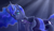 Size: 1400x809 | Tagged: safe, artist:bijutsuyoukai, princess luna, oc, oc:black lotus, alicorn, pony, female, filly, mother and child, mother and daughter, night, offspring, parent and child, parent:king sombra, parent:princess luna, parents:lumbra