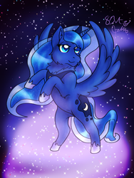 Size: 2448x3264 | Tagged: safe, artist:8bitgalaxy, princess luna, alicorn, pony, crown, female, jewelry, mare, regalia, solo, stars