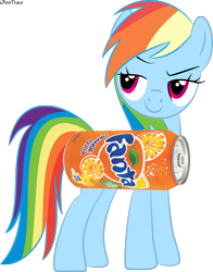 Size: 1600x2044 | Tagged: safe, anonymous artist, edit, rainbow dash, pegasus, pony, fanta, simple background, solo, transparent background