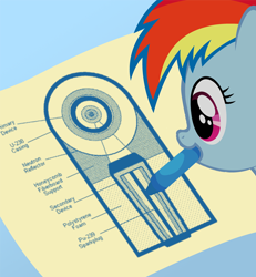 Size: 600x650 | Tagged: safe, rainbow dash, pegasus, pony, exploitable meme, hydrogen bomb, letter, meme, rainbow's letter, solo