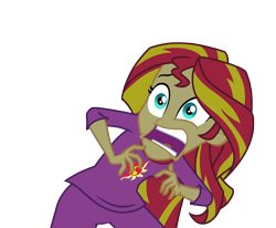 Size: 3366x2768 | Tagged: safe, artist:coldlypainter, sunset shimmer, equestria girls, rainbow rocks, clothes, open mouth, pajamas, photoshop, reaction image, screaming, simple background, solo, sunset screamer, transparent background, vector