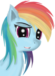 Size: 600x832 | Tagged: safe, artist:liquidarrow-x, rainbow dash, pegasus, pony, bust, portrait, solo