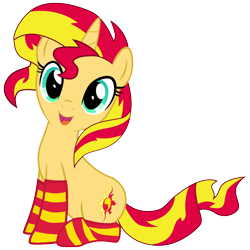 Size: 1024x1024 | Tagged: safe, artist:light262, artist:tabrony23, edit, sunset shimmer, pony, unicorn, behold the power of socks, clothes, cute, shimmerbetes, socks, sockset shimmer, solo, striped socks