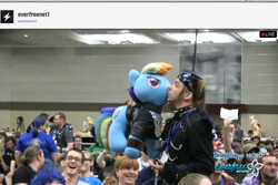 Size: 1271x850 | Tagged: artist needed, safe, rainbow dash, human, bronycon, irl, irl human, photo, plushie, punk