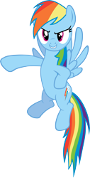 Size: 4883x9582 | Tagged: safe, artist:exe2001, rainbow dash, pegasus, pony, absurd resolution, simple background, solo, transparent background, vector