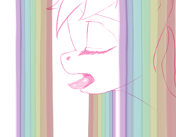 Size: 1024x800 | Tagged: safe, artist:gela-g-i-s-gela, rainbow dash, pegasus, pony, rainbow, solo, tongue out